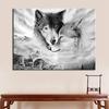 5D Diamond Painting Wolf Full Round Needlework Art Diamond Embroidery Black And White Animal Mosaic Handmade Gift