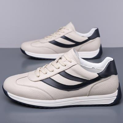 Fashion All-match Men's Sneakers Sports Casual Shoes Leather Outdoor Men Walking Shoe Luxury Brand Hiking Shoes Male Comfortable Flats
