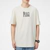 PUMA T Shirts Men's Ecru Crew Neck Moderate Straight Fit 533039-73