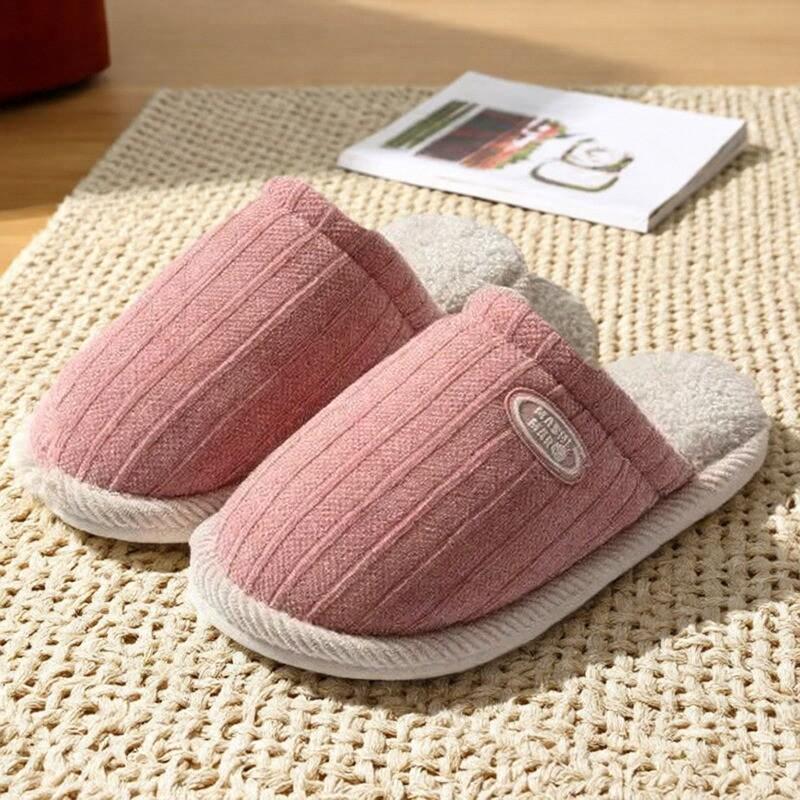 Mugino Rabbit 2025 Cotton Knitted Non-slip Plush Slippers for Men & Women - Warm Indoor Thick Sole