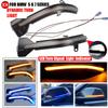 2pcs LED Dynamic Turn Signal Blinker Side Rear-View Mirror Indicator Light For BMW 5 6 7 Series F10 F11 F07 F06 F12 F13 F01 F02