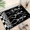 1PC Custom Name Skeletons Night Party Theme Floor Mat Ideal for Living Room, Game Rooms, Office, Bedroom,Floor Mat Playful Design