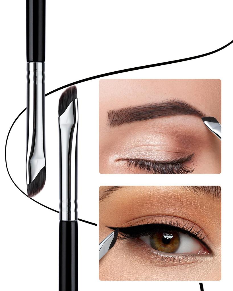 EIGSHOW Eyeliner Gel Eyeliner Makeup Precision Eyeliner for Eyebrows and Curved Bristles 2 Brush, Brush, Eyelids, Ultra-Thin (E865, Pieces)