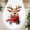 Santa Claus PVC Toilet Sticker - Self-Adhesive Christmas Bathroom Decoration (Model AFC8507)