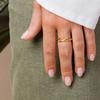 Copper-Plated 18K Gold Bright Open Ring Twist Timeless Simple Style Boutique Ring Women'S Fashion Personalized Jewelry
