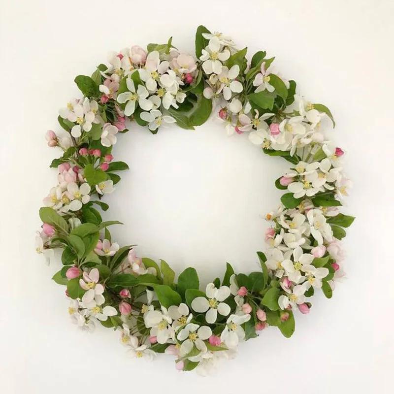 Anello di Rattan 10cm/15cm/20cm Ghirlanda di Fiori Artificiali Cornice di Piante Essiccate Per Decorazione Casa Decorazione di Natale Ghirlande Floreali Fai da Te