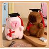 Cute Plush Capybara Keychain Ideal For Graduates Parties And Celebrations