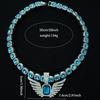 Light Luxury Niche Men's and Women's Fashionable Angel Wing Pendant, Ins, Wing Pendant, Emerald, Hip-hop, Rock Sugar Cuban Chain