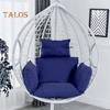 Polštářek na křeslo s vajíčkem Polštář na houpačku na křeslo s opěrkou hlavy omyvatelný závěsný koš Náhrada sedáku za zahradní křeslo na terasu