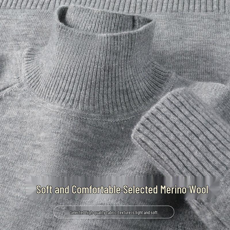 SNOWFLYING Women's Merino Wool Blend Half-High Collar Pullover Sweater