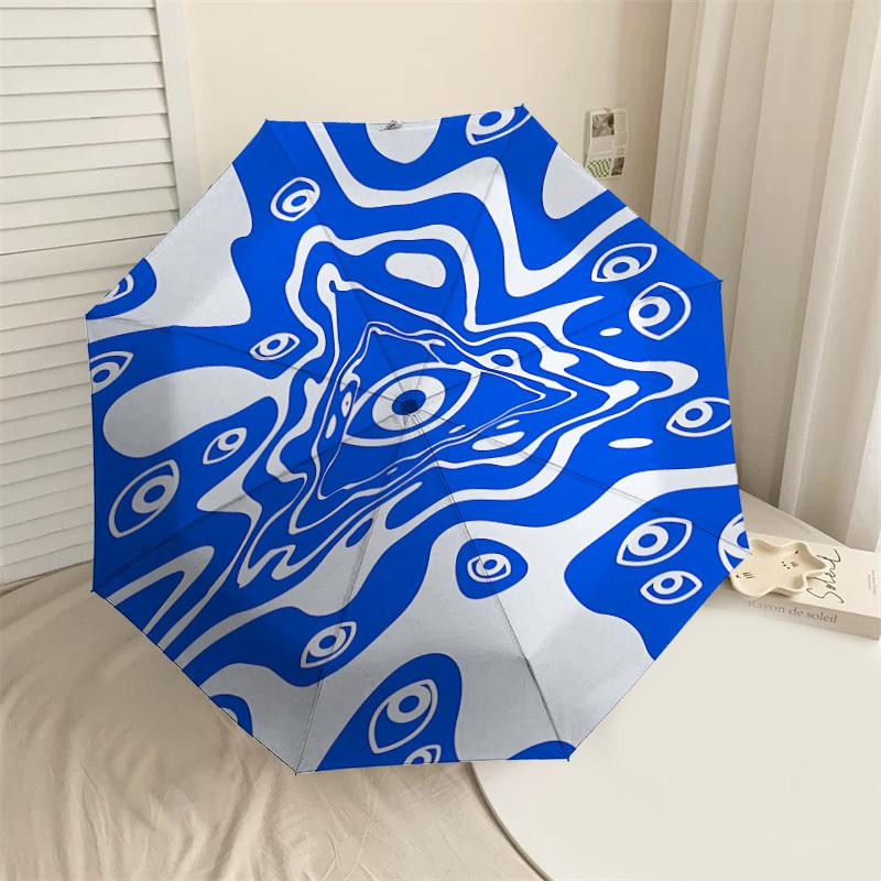 

1PC Eyes Pattern Umbrella-9-Rib Reinforced, Automatic Open, Lightweight & Durable, Cute Fashion Accessory for Outdoor-P0777