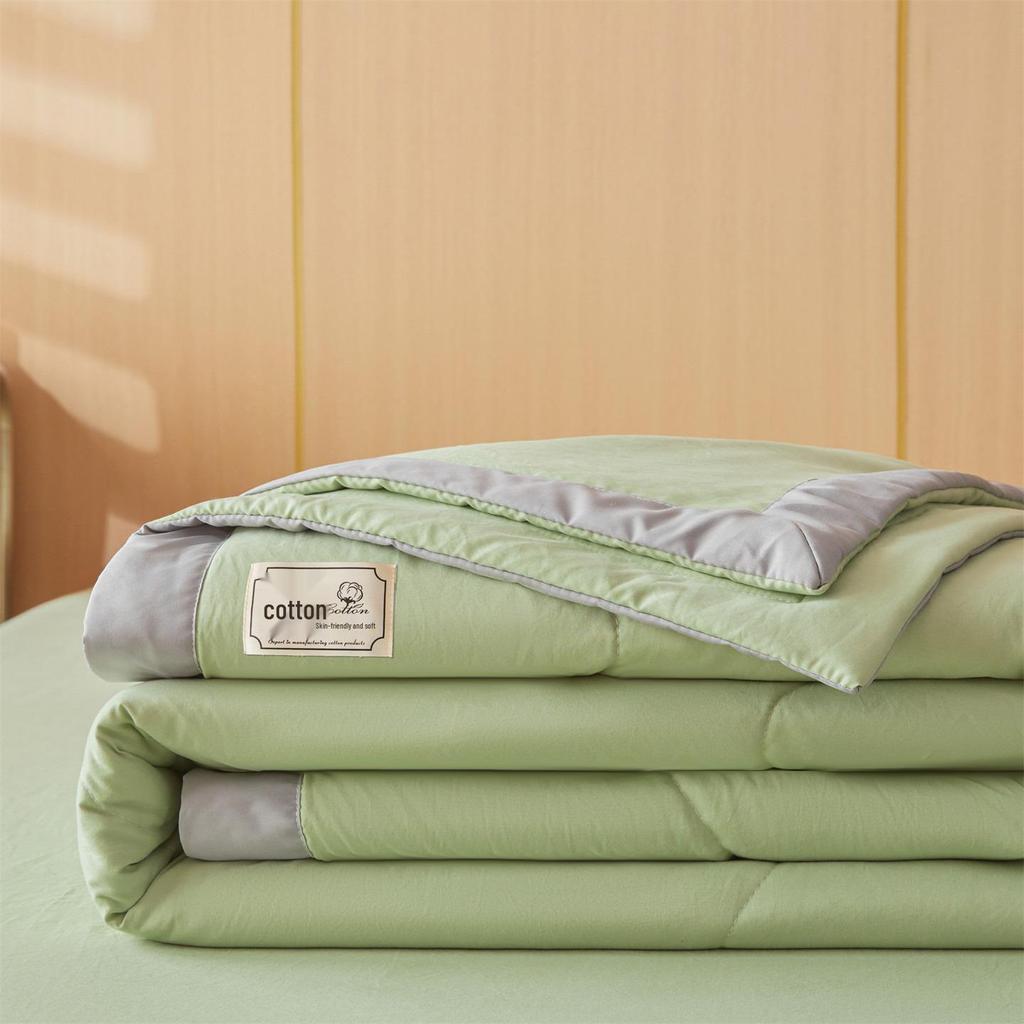 Muji-style Pure Cotton Summer Quilt – All-Cotton, Machine Washable Air Conditioning Quilt for Dorms