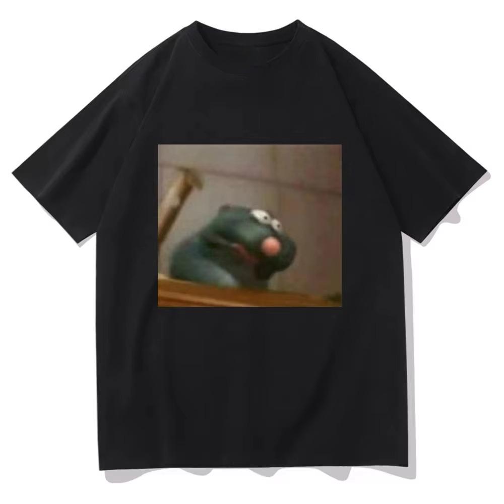 Cute funny animal T-shirt funny rat T-shirt men's women's Harajuku hip hop short-sleeved top summer Autumn and winter innerwear