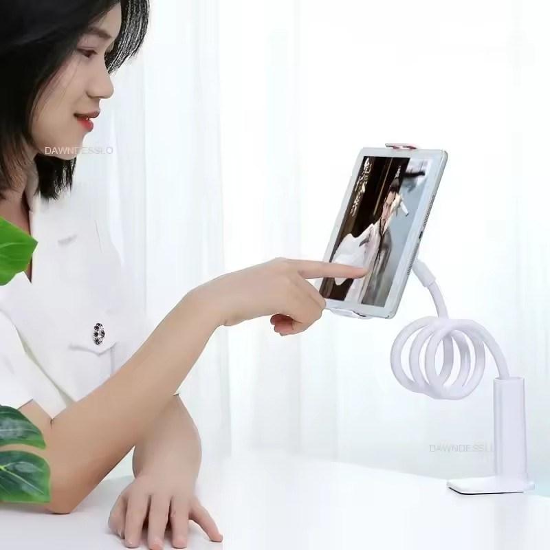 128cm Držák na telefon Stojan na tablet Líný držák Opěrka hlavy Postel 360 Flexibilní Dlouhá ramena Svorka Držák pro iPhone Samsung a 3,5~6,7" zařízení