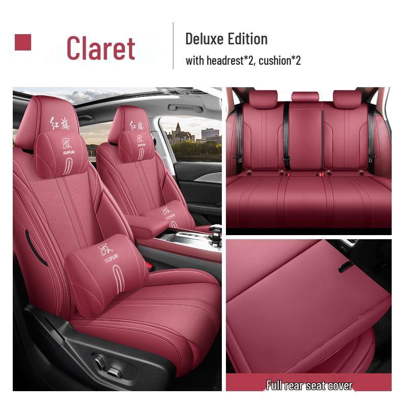 Hongqi H5 Universal Full Leather Car Seat Cushion for All Seasons, New Model, Five-Seat Compatible