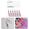 6pcs Fishing Hooks Accessories Colourful Plastic+steel