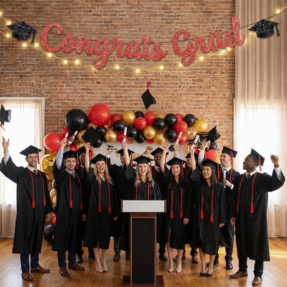 Reusable Graduation Party Banner Garland Party Scene Prop  Party Decorations