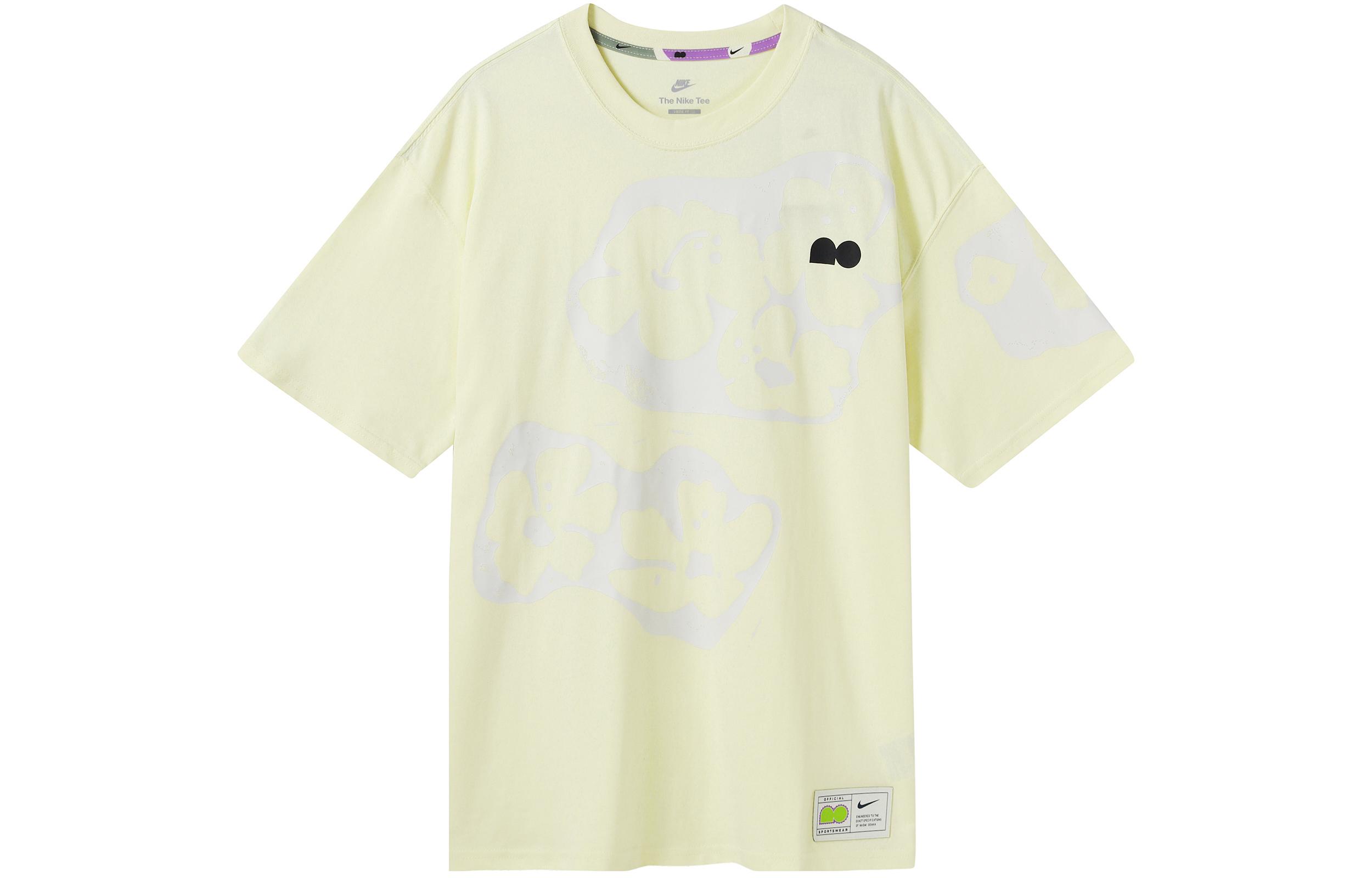 Nike X Naomi Osaka T Shirts Men s Coconut Milk Crew Neck Moderate Straight Fit DX2043-113 S