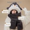 Penguin Ear Protection Hat, Scarf & Neck Warmer Women's 3-Piece Winter Set