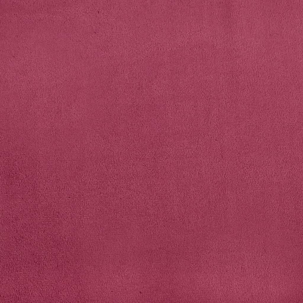 Vidaxl 2-Osobowa Sofa Z Poduszkami, Winna Czerwień, 140 Cm, Aksamit