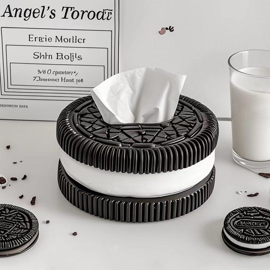 Cutie de șervețele creativă minimalistă Oreo pentru sufragerie, dormitor, birou, de înaltă calitate