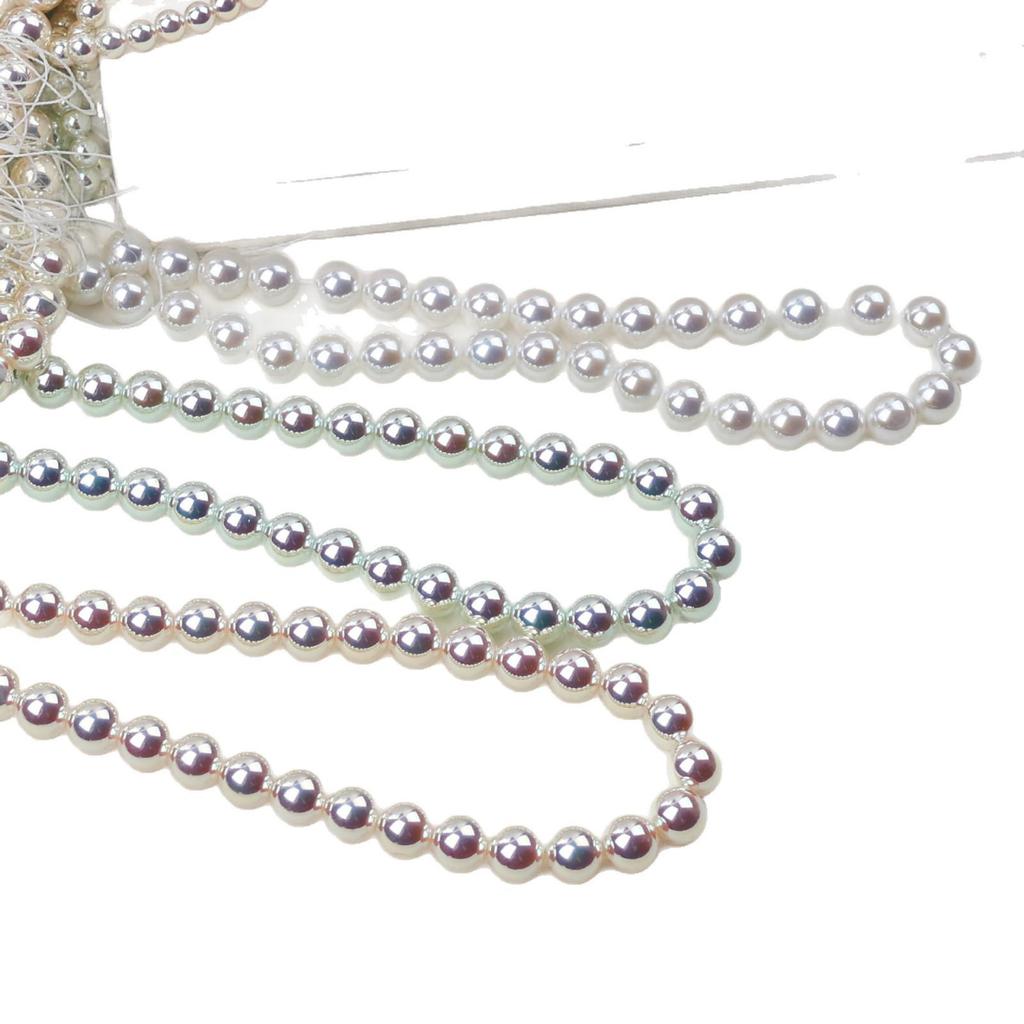 Pearl Aurora Super Bright Celestial Imitation Mother-of-Pearl White Round Beads for DIY Jewelry