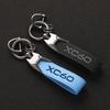 High Grade Suede Leather Car Keychain Key Rings Custom Gift 3D Imprinting with XC60 Logo For Volvo XC60 Car Accessories