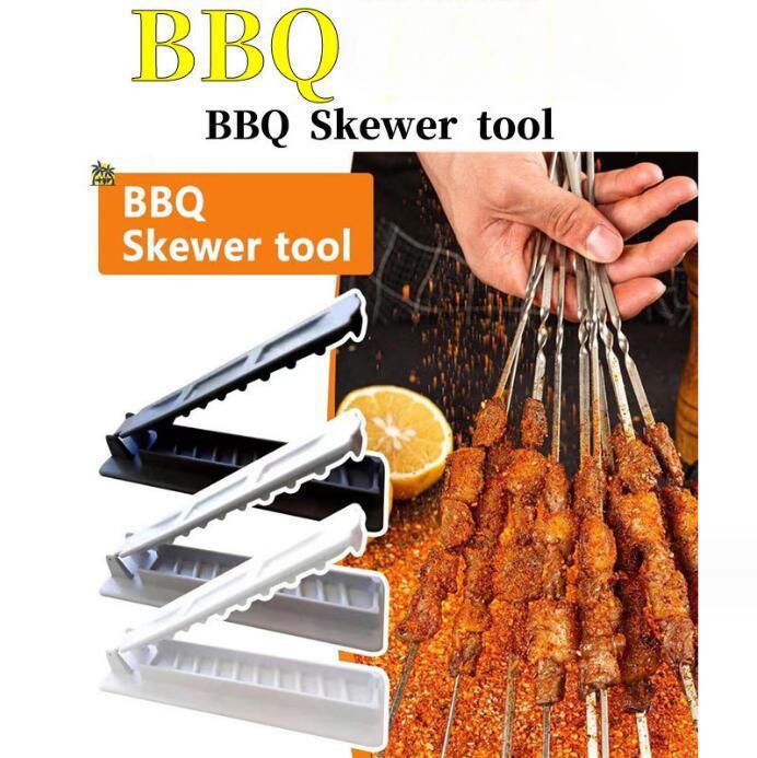 Automatický nástroj na výrobu špízů pro kebab BBQ párty Nerezová jehla Kuchyňský gadget