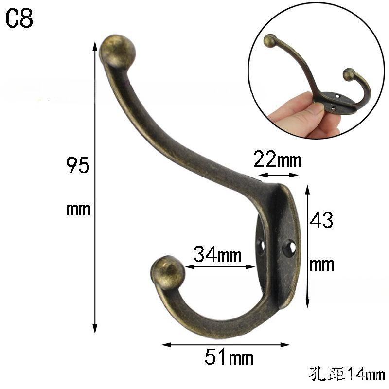 2 Stück Beschläge Antiker Kleiderhaken Schrank Garderobenhaken-Rustikal, Bauernhaus Mantelhaken / Mäntel, Taschen, Handtücher, Hüte / Klassisch Schlank