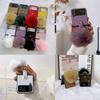Suitable for Samsung Z Flip3/4 Mink Plush Phone Case Ring Hairball Huawei P50pocket Protective Case