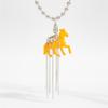 Stylish Tassels Necklace Featuring Adorable Horse Charm Adjustable Chain Length 61+7cm Neckchain Jewelry