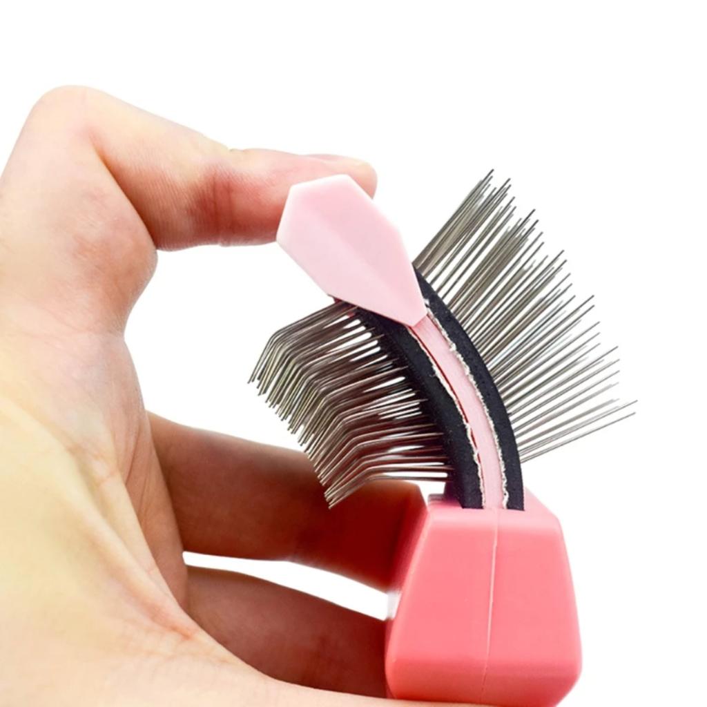 New Pet Grooming Tool Double Sided Brush for Dogs and Cats with Bristles for Shedding Cleaning and Massaging - Stylish and Effic