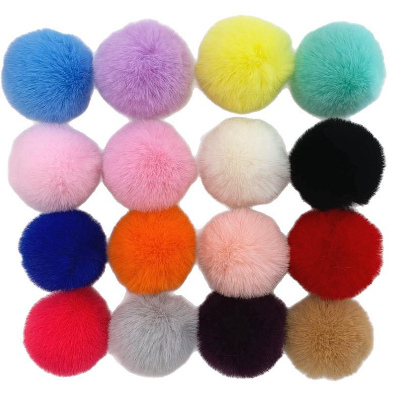 3cm 4cm 5cm Colored Imitation Rabbit Fur Pompon for Clothing, Bag Charms, Shoes & Hats DIY Decoration