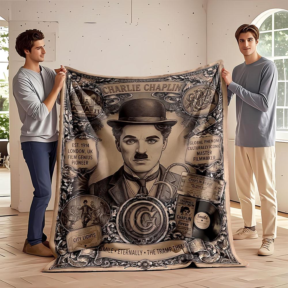 Chaplin Tribute Blanket for all seasons blanket lunch break throw gift