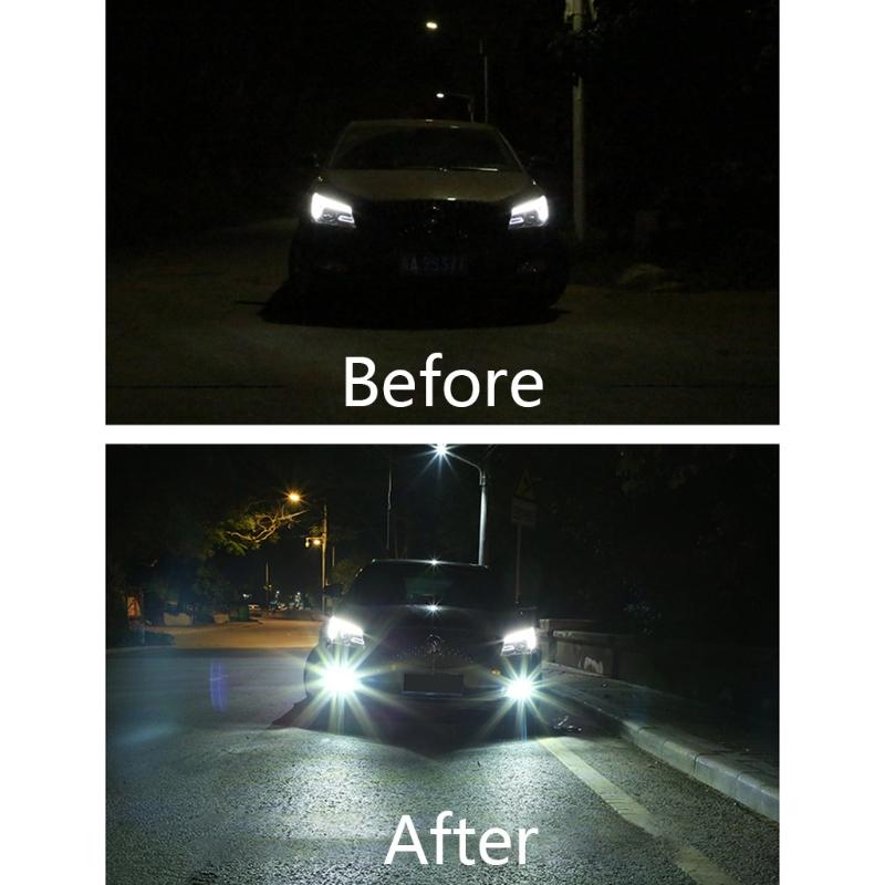Car Lights Driving Headlight H3 H7 H8 H11 9005 9006 Auto Anti Fog Light LED Bulb Dustproof Waterproof Dual Color Lamp