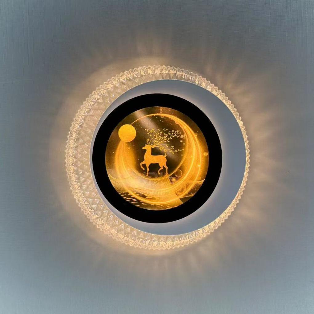 Chinese Style Wave Pattern Wall Lamp for Bedroom and Living Room Decor