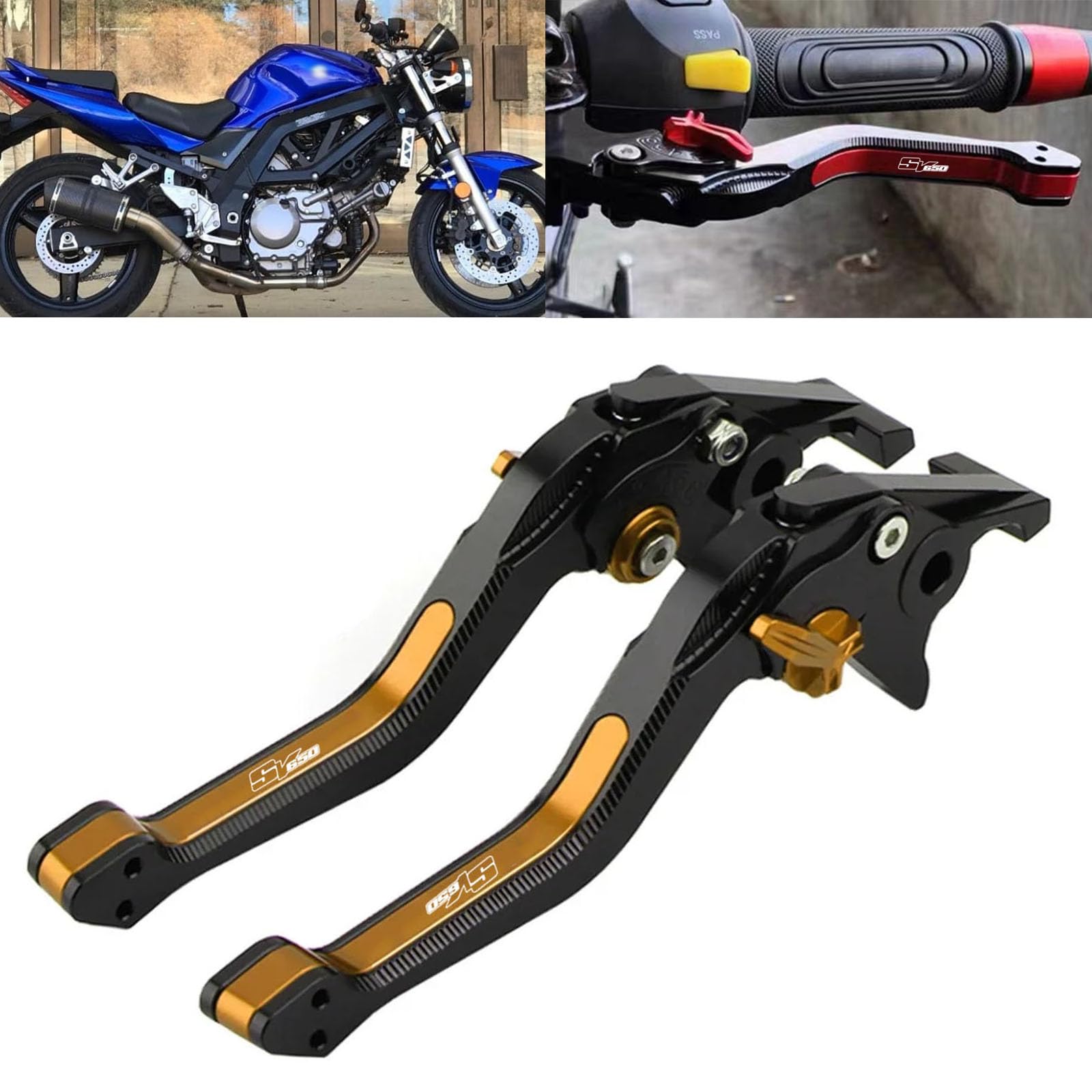 

DOMOPAY ДЛЯ SV650 SV650S SV650x Аксессуары для мотоциклов SV650 SV650S SV650x (2020-2022 2023 2024) Ручка тормоза сцепления Складной рычаг тормоза сцепления (