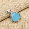 AAA+ Aqua Chalcedony Gemstone 925 Sterling Silver Handmade Jewelry Unique Pendant