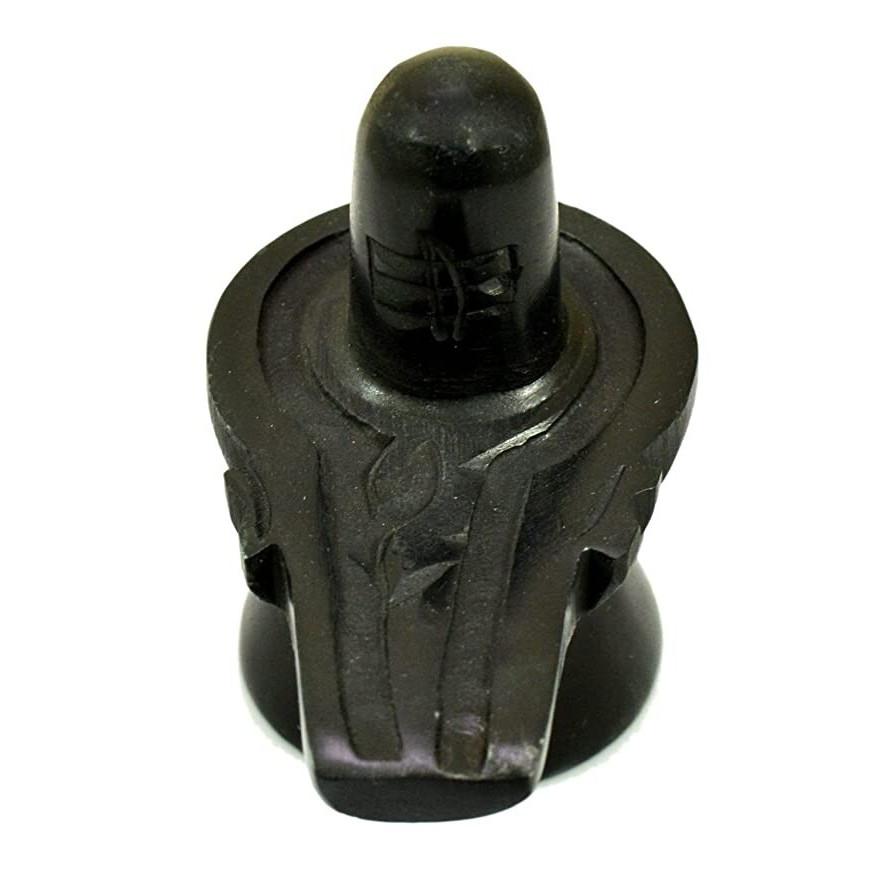 RSINC Čierny mramorový shivling Idol Kamenný Shiv Lingam Socha 3 palce JL286816667665