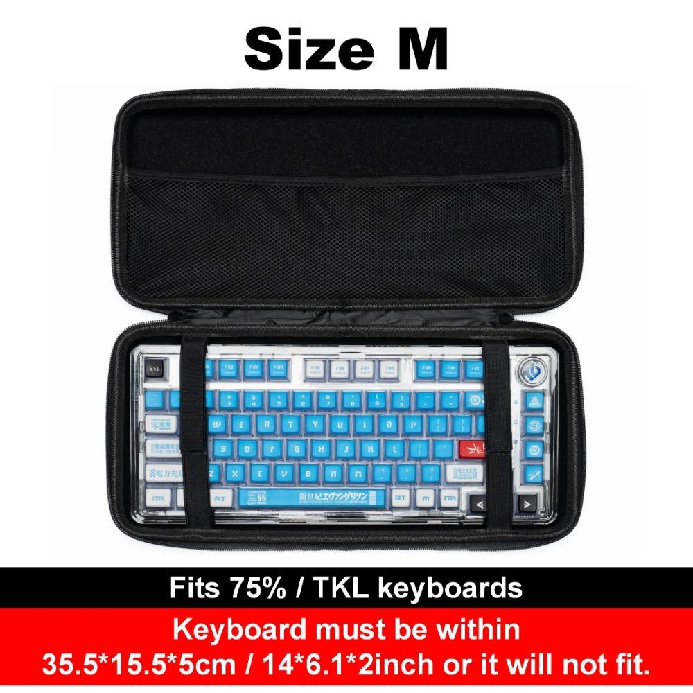 EVA Hard Shell Dustproof and Waterproof Keyboard Bag Mechanical Keyboard Storage Bag Suitable for 61/68/98%full-size Keyboards