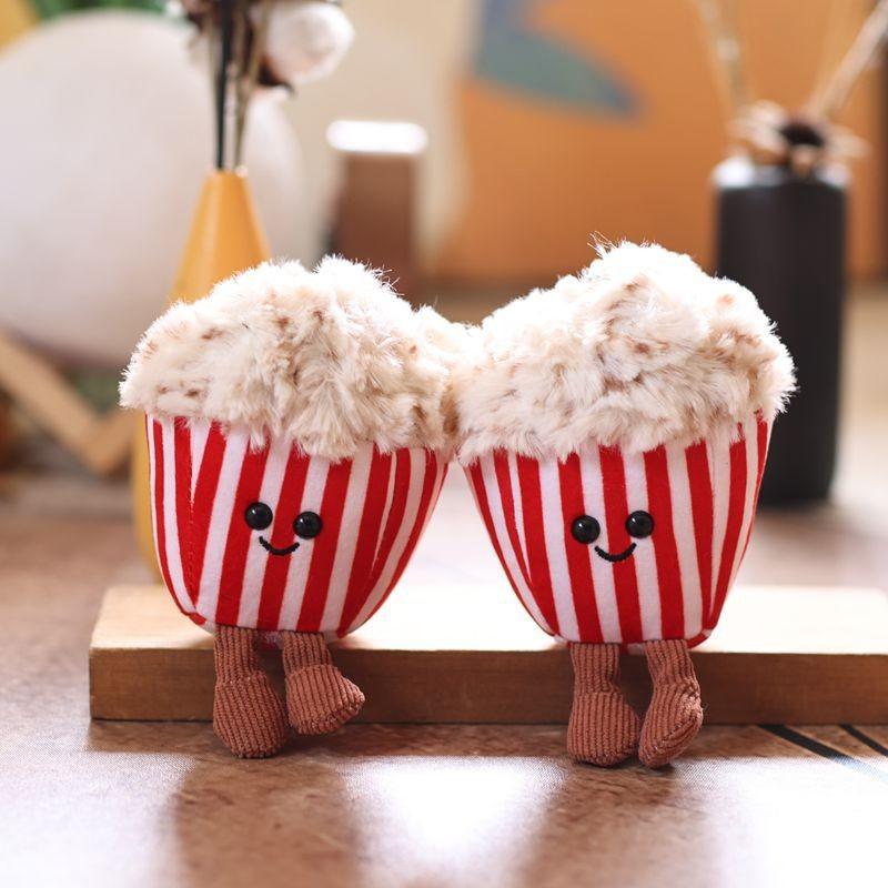 Plüsch Niedlich Popcorn Spielzeug Schlüsselanhänger Stoffpuppe Kinder Anhänger Dekoration Rucksack
