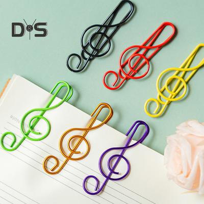 100Pcs Music Note Paper Clips Treble Clef Design Strong Clamping Force Music Page Holders Office School Supplies