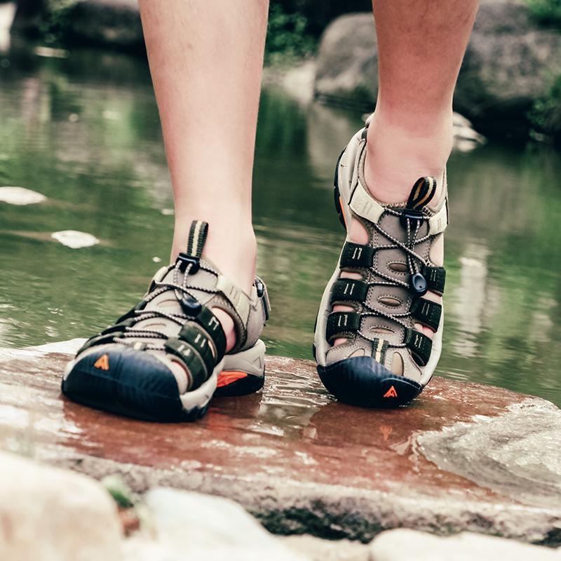 HUMTTO Men's Sandals Breathable Outdoor Beach Sandals for Men Quick Dry Designer Non-leather Summer Water Casual Mens Shoes