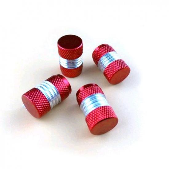 4x Red Aluminum Car Accessories Tyre Valve Dust Caps Motorcycle Bike Universal