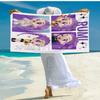 Ultra-Soft Beach Towel with KPop Demon Hunters Theme,Ideal for Pool - Camping, Diving - Perfect Travel Essential, Vibrant Beach Towel.