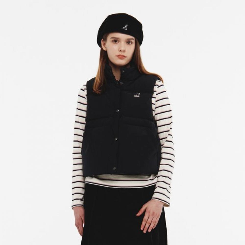 Kangol Women S Down veSt Stand Collar 6144 Black ME