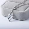 925 Sterlingsilber Engelsfeder Halskette, Schmuck im koreanischen und europäischen Stil, Kristallgeschenke, Weihnachten.