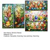 Yousheng Easter Window Clings Stained Glass Bunny UV Resistant Window Privacy Film Removable Static Decals for Living Room Bedroom Bathroom