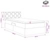 LED Storage Bed with Mattress Blue 100 X 200 Cm Fabric