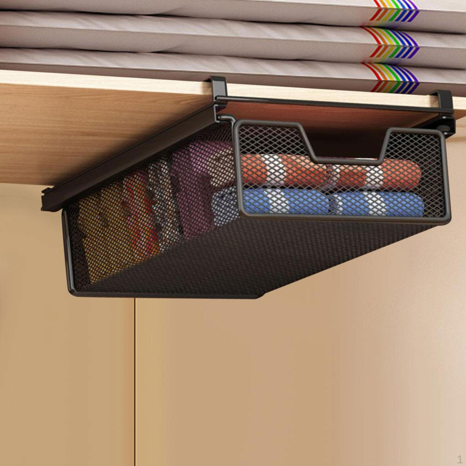 Black Hanging Pull Out Basket for Kitchen Cabinets, Countertops, Dining Room And Length 37 cm